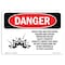 Signmission OSHA Danger Sign, 10" Height, 14" Width, Rigid Plastic, Noise Fire And Explosion Hazard, Landscape OS-DS-P-1014-L-2322 - alternate 1